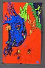 RARE Original 1960s Hippie Blacklight Trippy psychedelic Poster SPIDERIA 21x33” picture