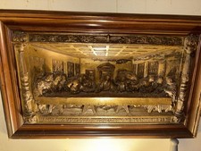 Jesus Last Supper stamp with Latin Inscription.. antique that I found in a wall picture
