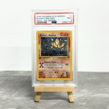 2000 POKEMON GYM HEROES #1 BLAINE'S MOLTRES HOLO-1ST EDITION PSA 9 picture