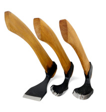 Set of 3 wood carving woodworking adze tools - straight - large - small curve picture