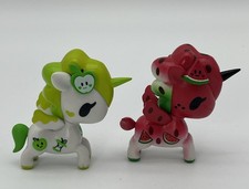 2 Tokidoki Fruit Unicorno Figures Suika Appletini Watermelon Apple picture