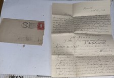 Antique 1904 Letter to Ashtabula County Ohio from Warren OH Mentions Plowing picture