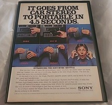 Sony Music Shuttle Print Ad 1983 Framed 8.5x11 Vintage picture