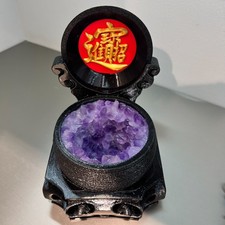 3D , USB- illumination, manual rotation of the purple crystal treasure basin 800 picture