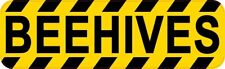 10x3 Caution Beehives Sticker Vinyl Bees Beekeeping Warning Business Sign Decal picture