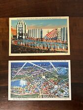 2 Vintage 1939 New York World’s Fair Postcards picture