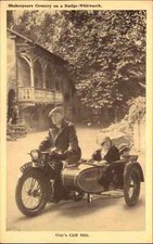 Guy's Cliff Mill Warwick Rudge-Whitworth Motorcycle c1930 Postcard picture