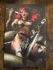 Savage Red Sonja #1 Signed By EJIKURE Limited To 150/400 Virgin Variant w/COA picture