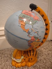 vintage Garfield the Cat World Globe by Paws  planet Earth with long tail Read picture