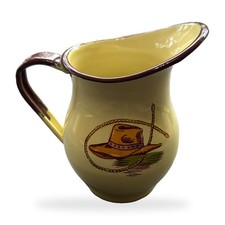 Vintage Monterrey Western Ware Creamer Cowboy Hat Chuck Wagon Enamelware Mexico picture