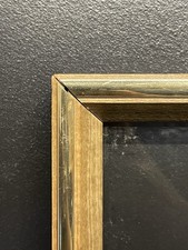 Vintage 10 X 12 Rectangular Chunky Wood Picture Frame MCM Deep Box Rabbet Gold picture