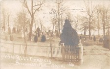 D2/ Stoutsville Ohio Postcard Real Photo RPPC 1908 Maple Hill Cemetery picture