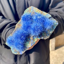 1.4LB Rare malachite specimen containing magnesite crystal mineral decoration - picture