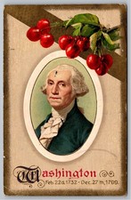 1910 George Washington Cherries Blackwell OK Antique Embossed Postcard picture