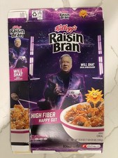 Wil Shat Raisin Bran Cereal Box Flat William Shatner creased box shipped flat.  picture