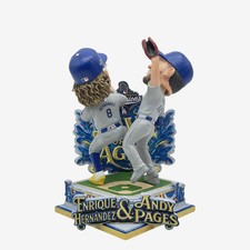 Andy Pages Kike Hernandez Los Angeles Dodgers World Series The Catch Bobblehead picture