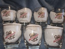 Old Fitzgerald Stitzel Weller Bourbon Rocks Glass Set of 7 with Gold Rim picture