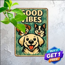 Nice Butt Funny Puppy Restroom Bathroom Retro Metal Tin Sign Wall Art 8x12 picture