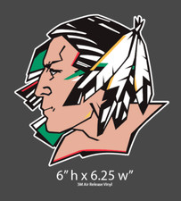 Qty: 2 6” UND Sioux head vinyl decal Full Color picture