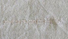 Porsche Collection Men's XL Light Gray Cotton Embroidered Logo Crew Neck -NOS- picture