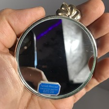 Vintage 75th Anniversary Gift Oneida Engraved Mirror Purse Compact Silver Plated picture