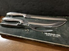 vintage  Mid Century Stainless steel carving set 3 piece box  Knife Carving Fork picture