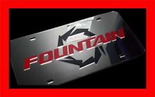 Custom Acrylic Fountain Power Boat Chrome Silver Mirror License plate picture