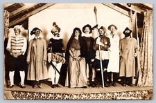 c1915 Actors dressed in costumes in local play production REAL PHOTO POSTCARD picture