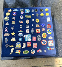 Vintage Lapel Pin Lot 275+ Military Veteran Flags Rotary USA Travel Enamel Pins picture