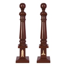 Blue Lodge Column - Senior & Junior Warden Gold Plated Emblems (Pair) picture