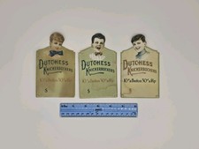 Rare Antique Dutchess Knickerbockers Advertising Price Cards Lot 3 c1915 picture