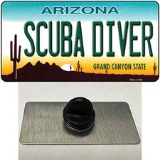 Arizona Scuba Diver Novelty Metal Hat Pin 1.5