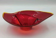 Vintage Viking Epic Ruby Red Glass Divided Dish picture