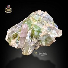 129Gm | Natural Bi-Color Tourmaline Crystal Cluster Specimen | Afghanistan. picture