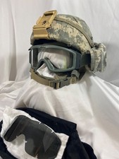USGI-ACH Combat Helmet-Gentex -TBH II -Size Medium W/Goggles, Cover & NVG Mount picture