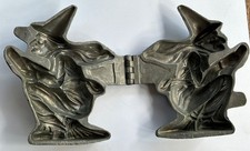 Vintage Antique Halloween Witch Pewter Ice Cream, Chocolate , Paper Mache Mold picture