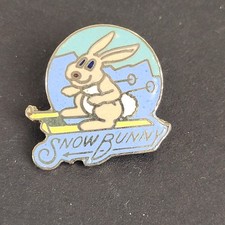 Vintage Snow Bunny Ski Pin picture