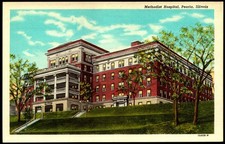 Postcard IL Peoria Illinois Methodist Hospital c1930s F10 picture