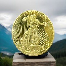 2025 Saint-Gaudens Liberty Challenge Coin – Gold Finish – Collectible Token#118  picture