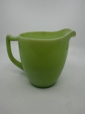 Vintage Jeannette Green Jadeite Uranium Glass Pitcher -Sunflower Design Bottom picture