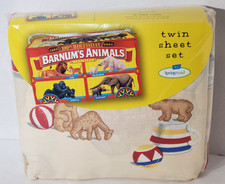 Vintage 2001 Barnum's Animals Crackers Twin Sheet Set NOS Sealed Package  picture