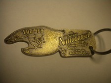 Narragansett beer bottle opener spinner game.  chain. vintage picture