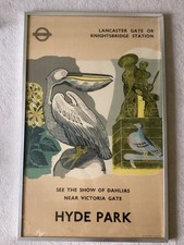 RARE ANTIQUE ORIGINAL EDWARD BAWDEN LONDON TRANSPORT LITHOGRAPH POSTER picture