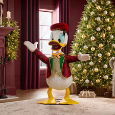 Disney 4 FT Animated Donald Duck Interactive Christmas Holiday Decoration picture