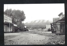 REAL PHOTO HACKBERRY ARIZONA DOWNTOWN DIRT STREET SCENE POSTCARD COPY picture
