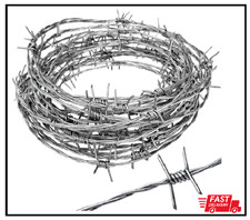 Real Barbed Wire 25Ft 18 Gauge - Great for Crafts Fences and Critter Deterrent picture