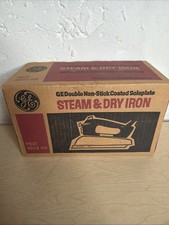 Vintage 1970s GE Steam & Dry Iron F63T 9253-112 New In UNOPENED SEALED BOX picture