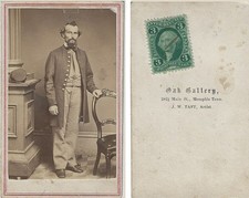 1864-1866 – Union Soldier CDV from the Oak Gallery in Memphis - Revenue Stamp picture