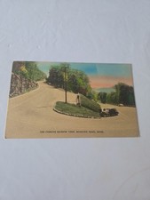 Vintage Postcard Famous Hairpin Turn Mohawk Trail North Adams MA Car c1930s picture