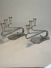 Pair Of Chrome BBI Candle Holders picture